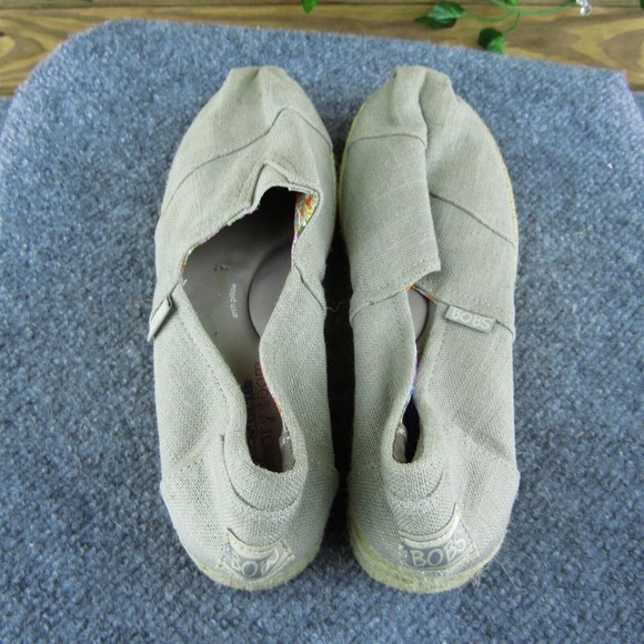 Bobs By‎ Skechers Women Flat Shoes Taupe Fabric Slip On Size 7.5 Medium - Picture 6 of 10